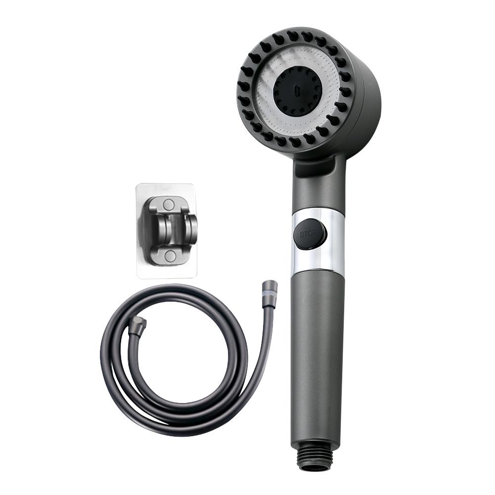 Filter Showerhead Powerful Pressurization Large Flow Shower Head Adjustable 4 Modes Replacement Parts Bathroom Accessories