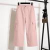 Damen Cargo-Caprihose Mit Taschen Leicht Schnelltrocknend Reise Wandern Sommerhose Für Freizeit