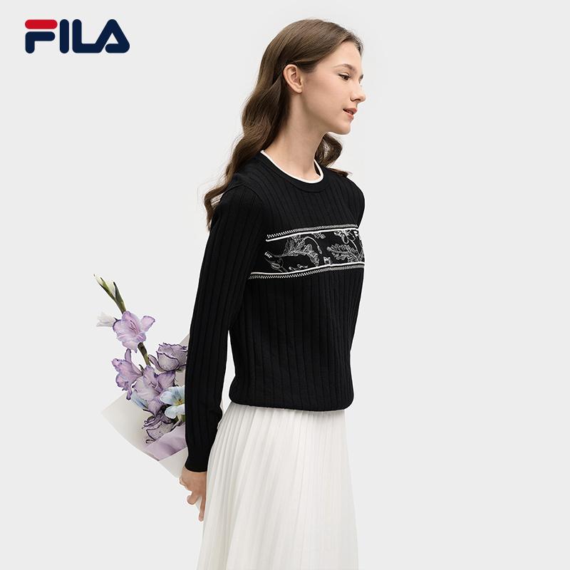 New FILA Lifestyle Knitwear Unisex Jet Black F11W518407F-BK