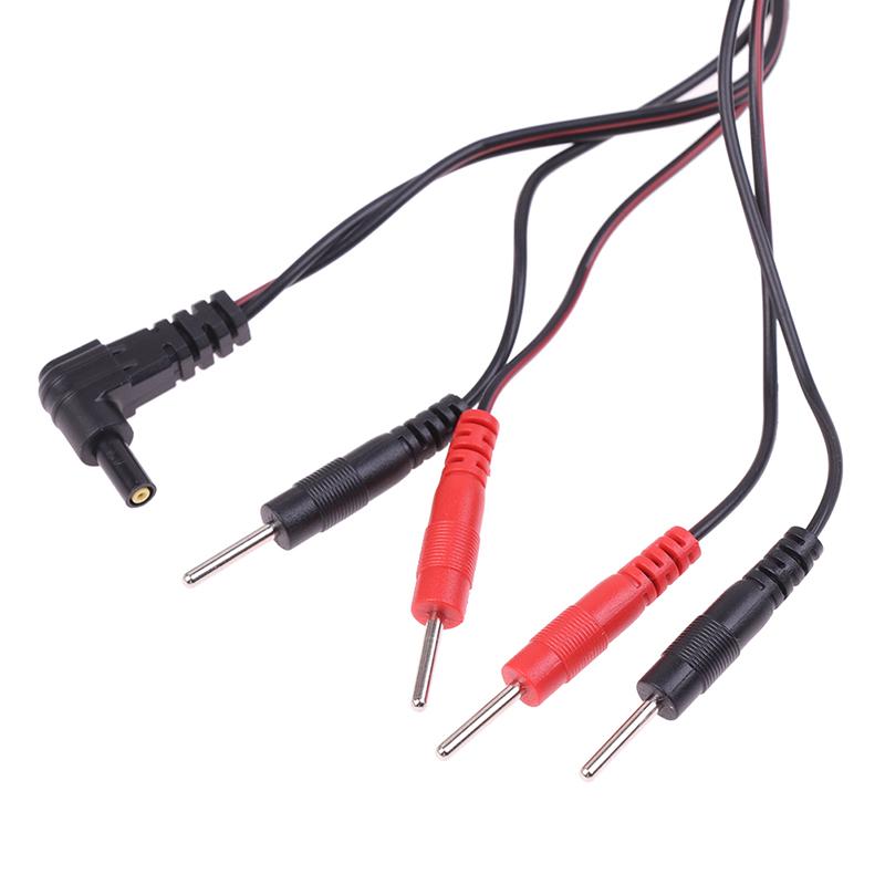 1Pcs 2.35mm New Electrotherapy Electrode Lead Electric Shock Wires Cable For Massager Connection Cable Massage Relaxation