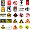 50Pcs Funny Warning Stickers Danger Banning Sign Viny Decal Car Scooter Motorcycle Suitcase Violation Sticker Classic Toy