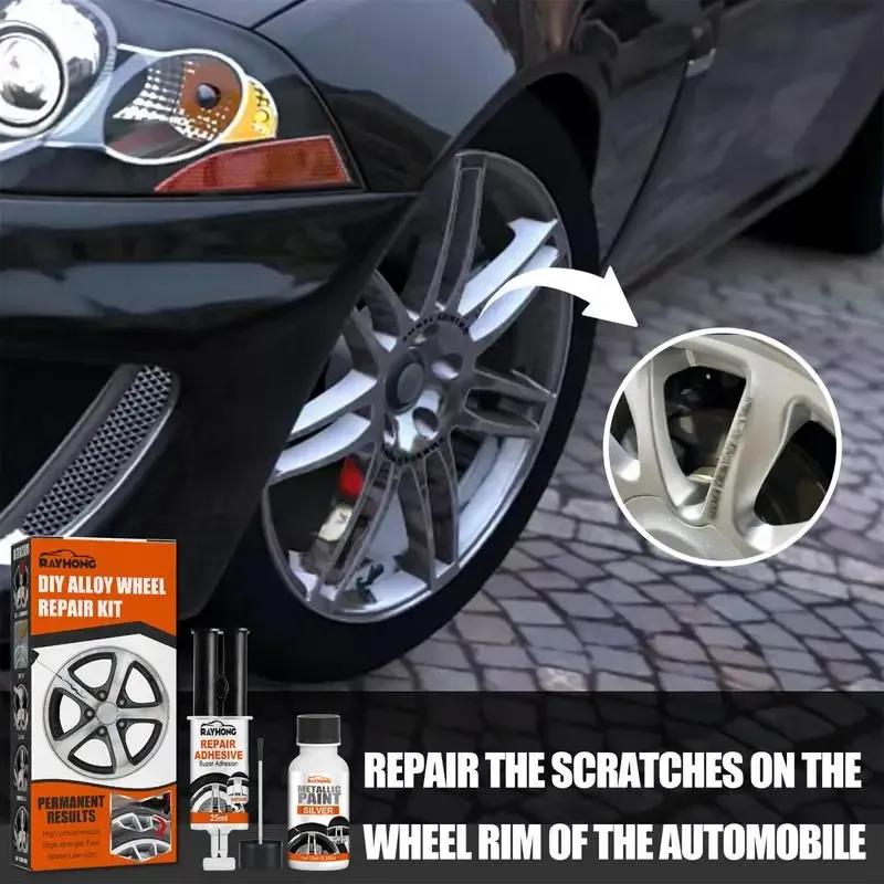 DIY Alloy Wheel Repair Kit Wheel Scratch Repair Kit Wheel Scratch Repair Kit For Damage To Alloy And Steel Wheels Auto Rim Dent