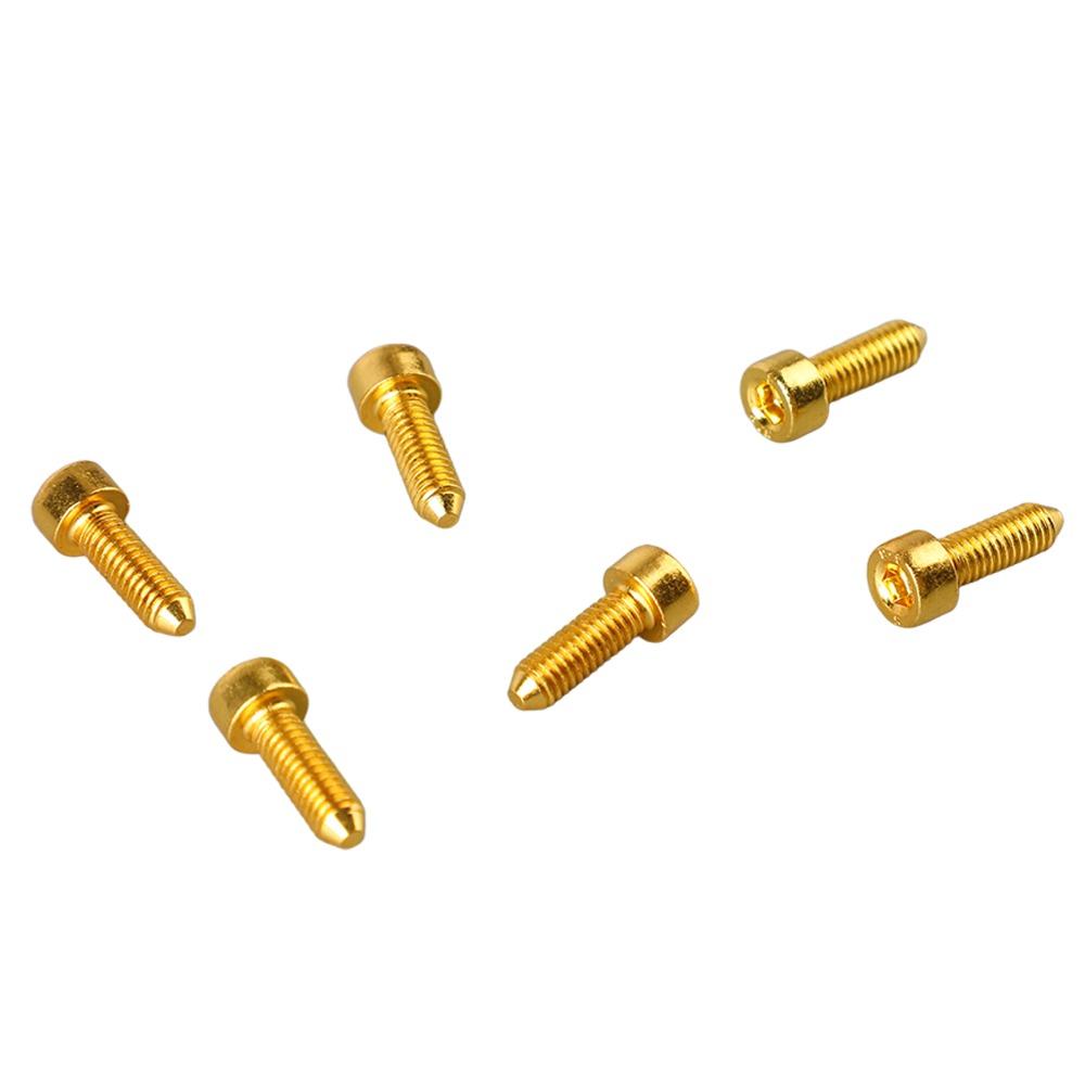6PCS Black Golden Silver Bridge Saddle Screws Metal Guitar Mounting Screws Electric Guitar