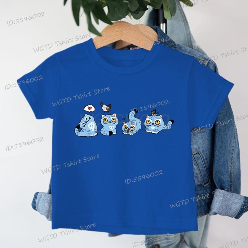 KPop Demon Hunters Tiger T-shirt Baby Girls Boys New Cartoon Cotton Tee Cute Tiger Print Crew Neck Cool Kids Tee Movie T-shirts