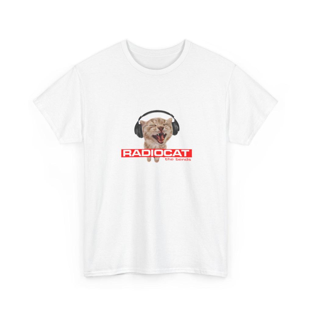 Radiocat Headphones Tee Cat with Headphones Graphic TShirt Radiohead Funny Tee