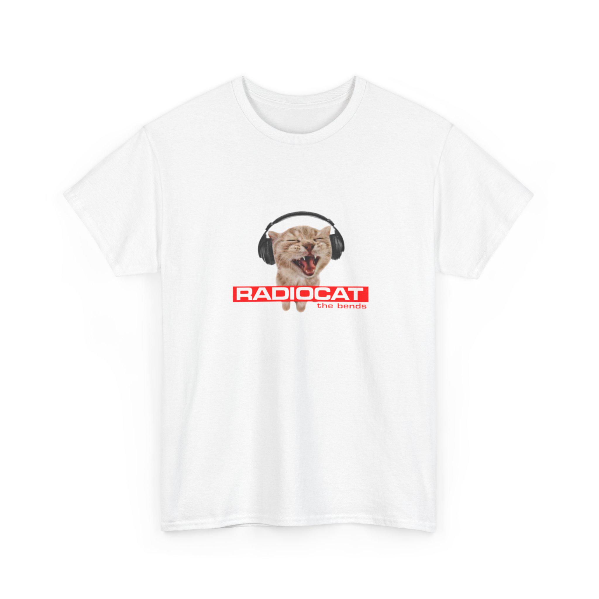 Radiocat Headphones Tee Cat with Headphones Graphic TShirt Radiohead Funny Tee S
