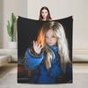 Pragmata Duo- Diana & Hugh Chibi Style Blanket  Super Warm Plush Throw Blanket For Outdoor Travel Office Flannel Bedspread Bed