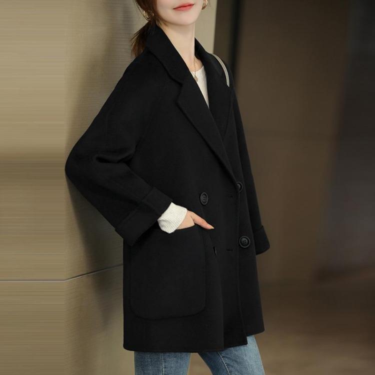 2024 Fashionable Herringbone Wool Coat Autumn Winter Versatile Slim Loose Timeless