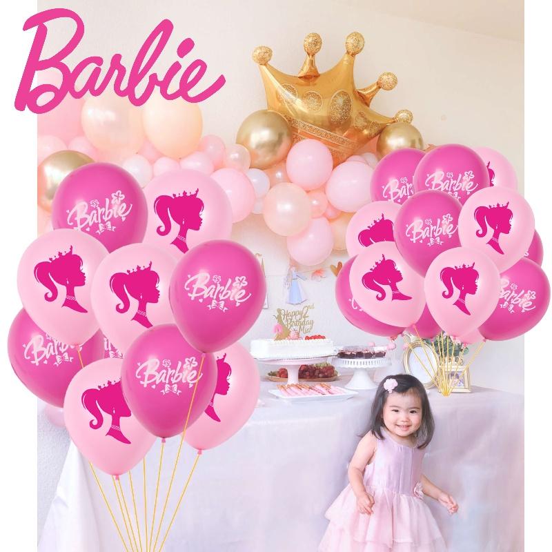 Pretty Pink Barbie Latex Balloons For Girls Birthday Party Decorations