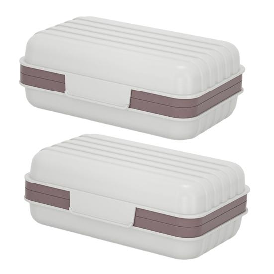 Soap Portable Bar Holder with Cover 2Pcs Travel Soap Container with Filter Hole