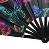 Foldable Hand Fan Bamboo Frame for Festival Wedding Birthday