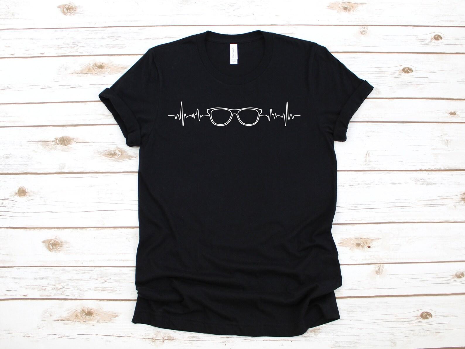 Optometry Heartbeat Shirt, Funny Glasses Optometrist T-Shirt, Cute Optician Tank Top, T-shirt, T-shirt, Apparel Gift 3XL