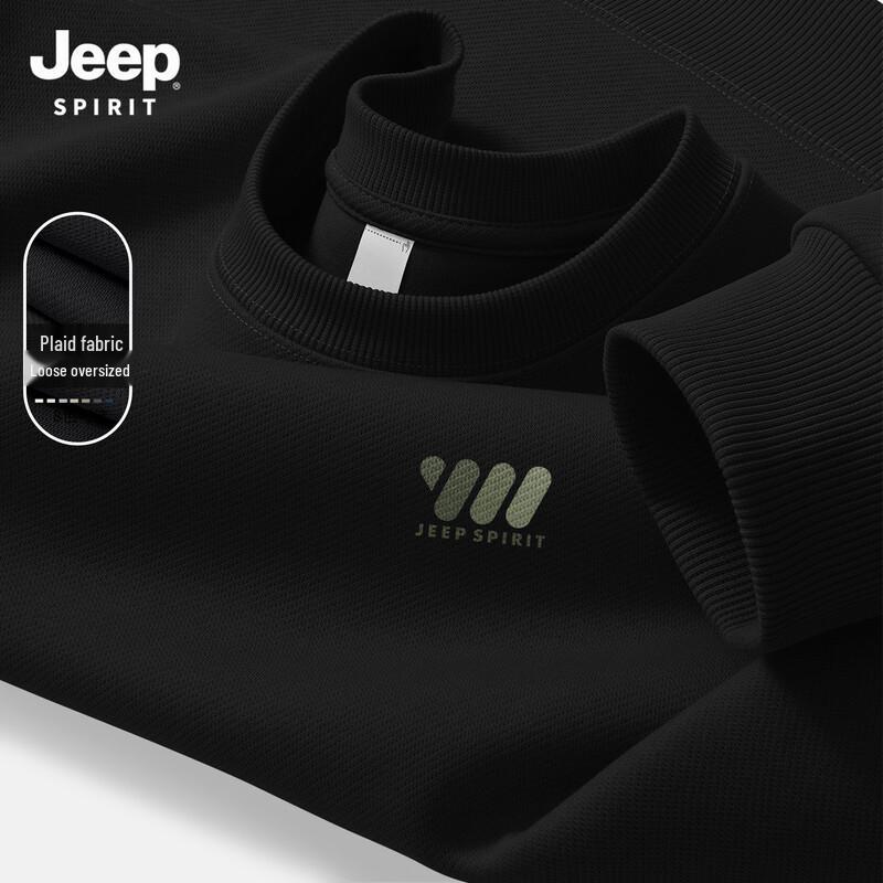 JEEP SPIRIT Men s 2026 Round Neck Loose Fit Sweatshirt M