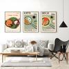 1PC Japanese Style Thai Noodle Abstract Food Poster Self-adhesive Art Waterproof Paper Sticker Coffee House Bar Room Wall Decor