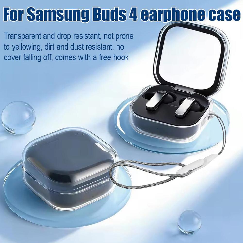 Anti-drop Earphone Case For Samsung Buds 4 /4 Pro Transparent TPU Anti-scratch Headphone Cover Simple Earphone Shell