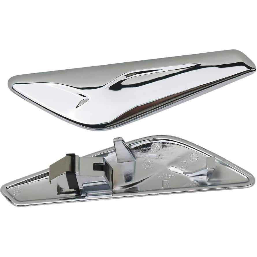 Front Fender Chrome Trim Finisher for Left Driver & Right Passenger Side Fender Compatible with BMW X3 F25 X4 F26 2011 2012 2013 2014 2015 2016 2017
