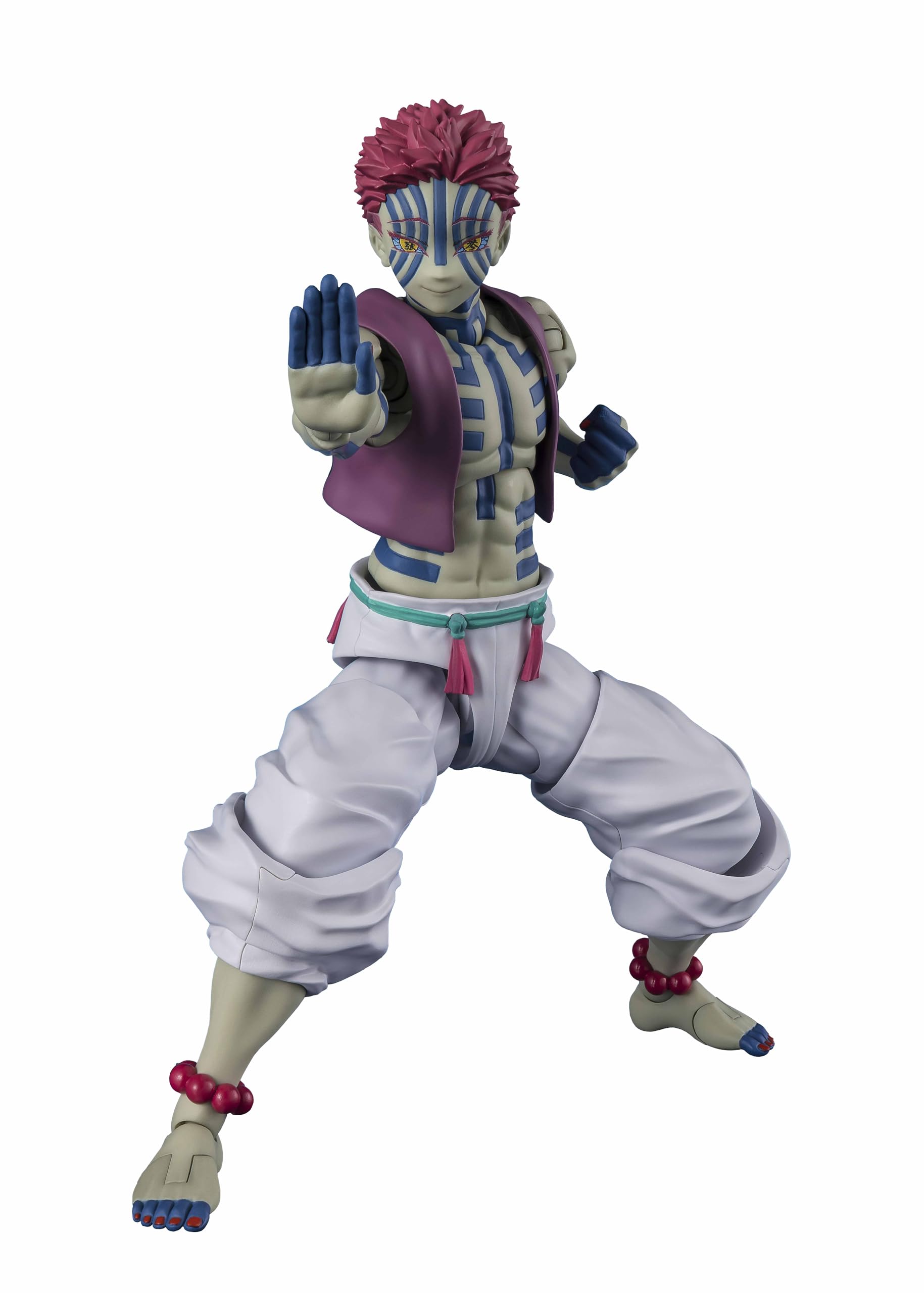 

TAMASHII NATIONS Демон Kimetsu no Yaiba примерно ПВХ АБС раскрашенная подвижная фигурка S.H.Figuarts Истребитель Аказа, 145 мм, &