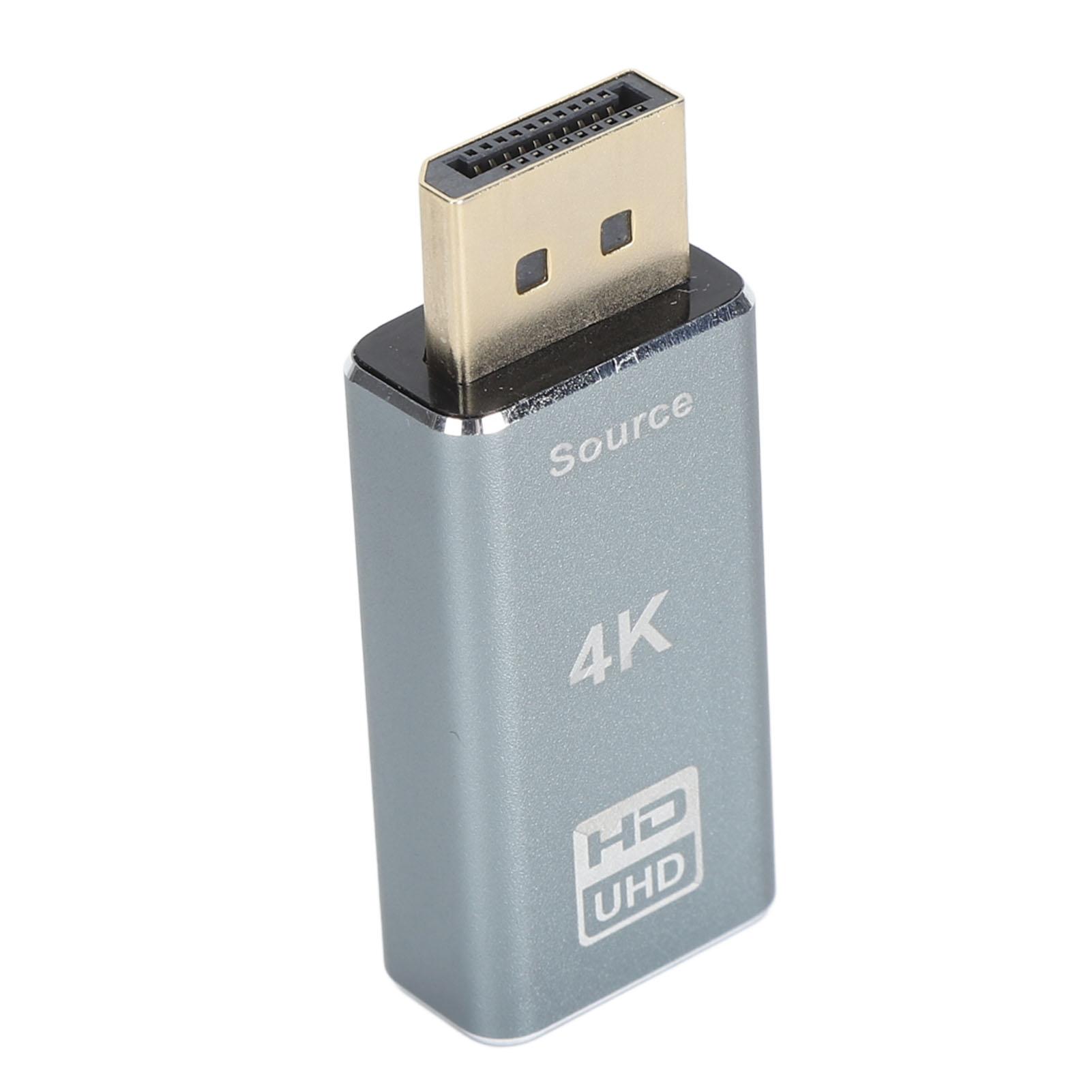 

Displayport to HD Multimedia Interface Adapter Professional Plug and Play 4K 30Hz 1080P 120Hz for TV Projector Display