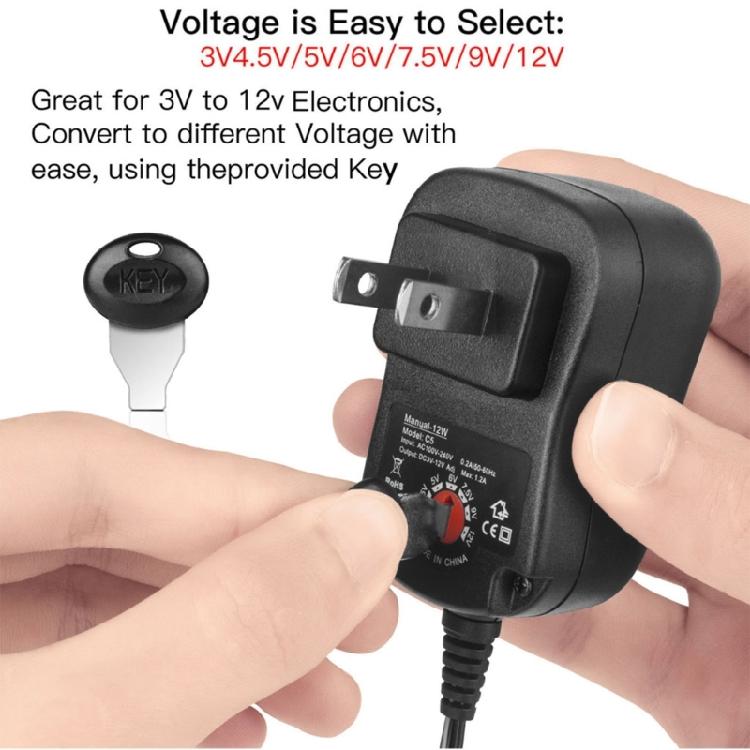 3in1 3V to 12V Adjustable Voltage 2AAA+AA Dummy Battery for Thermometer Hygrometer Telephones Radio Camera Game