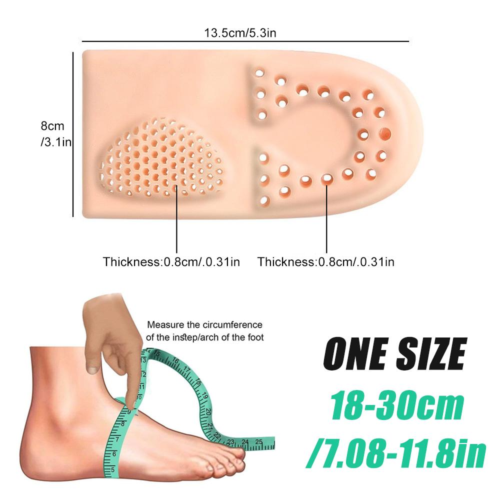 1 Pair Gel Heel Pads Cushion For Blister Prevention Achilles Tendinitis, Breathable Dry Cracked Heels Plantar Fasciitis Inserts
