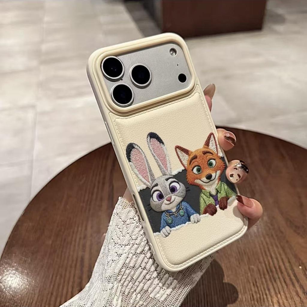Seated Fox Case for Apple IPhone 17 Pro Max 16/15 Pro Cartoon 14/13/12/11 Leather X Soft Case