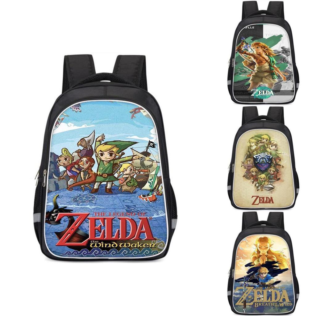 Ruime rugzak met Zelda-thema voor kinderen, lichtgewicht en ergonomische schooltas