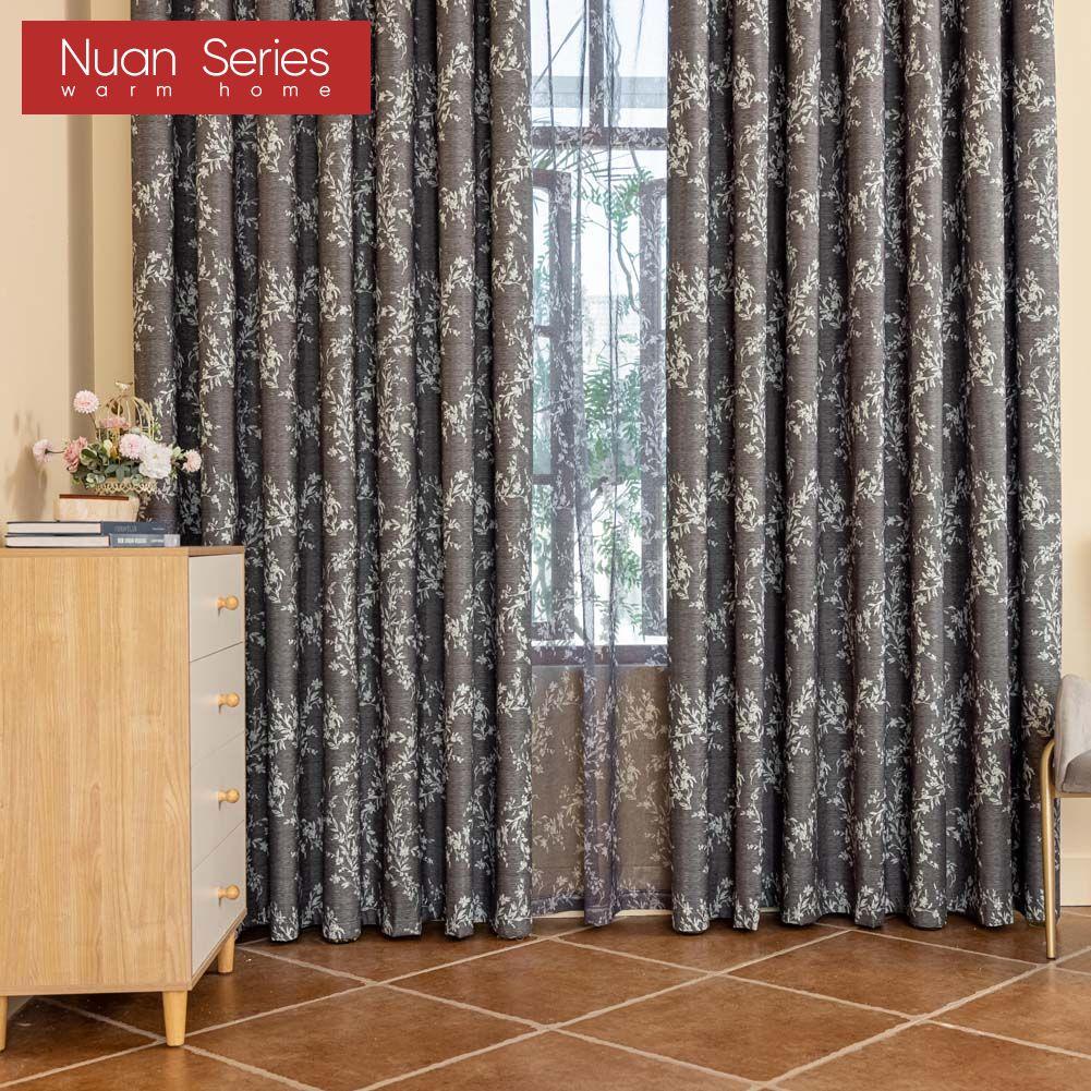 1PC Nuan Series French Antique Style Versatile Printed Curtains Full Blackout Curtains for Bedroom Living Room Balcony Window for Home Decor