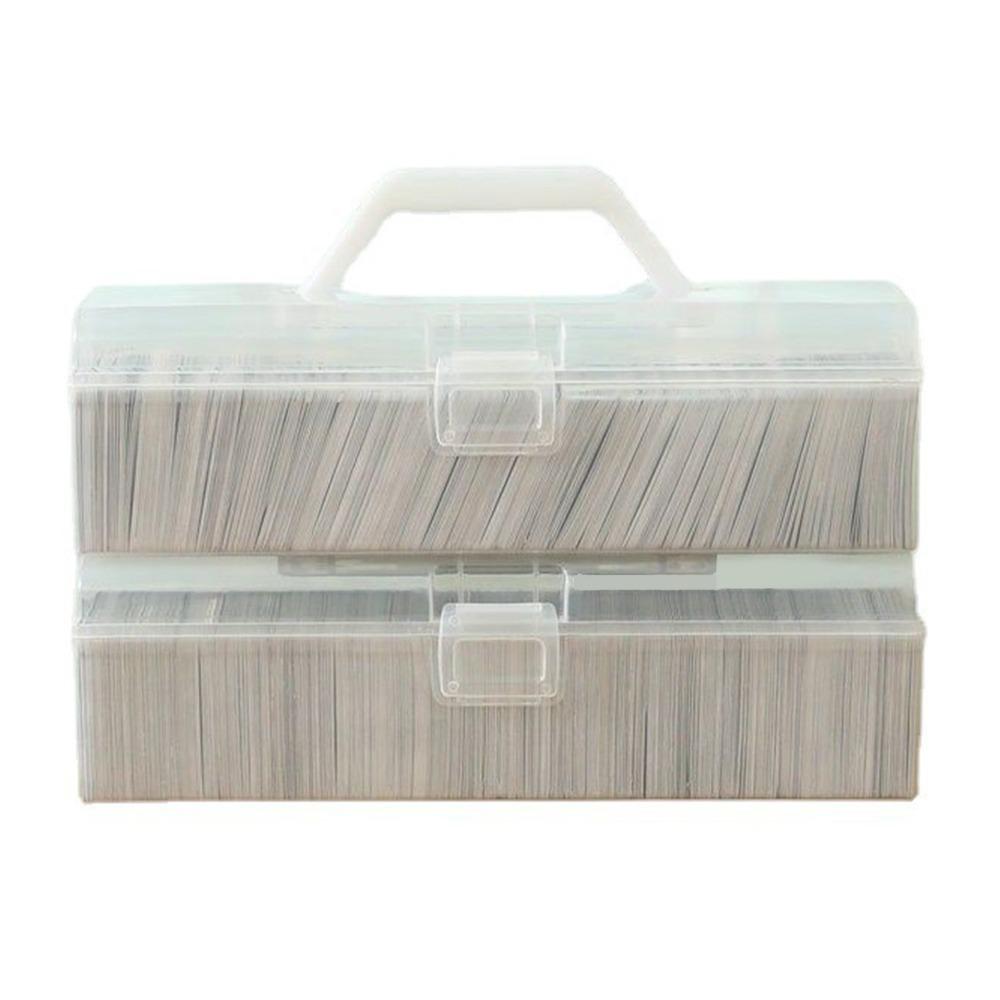 

PP Game Card Organizer Transparent Flip Lid Trading Card Storage Box Portable Handheld Toploader Storage Box Home