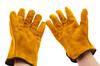 Olive-G Outdoor Cowhide Fireproof Heat Resistant Gloves BBQ Camping YELLOW