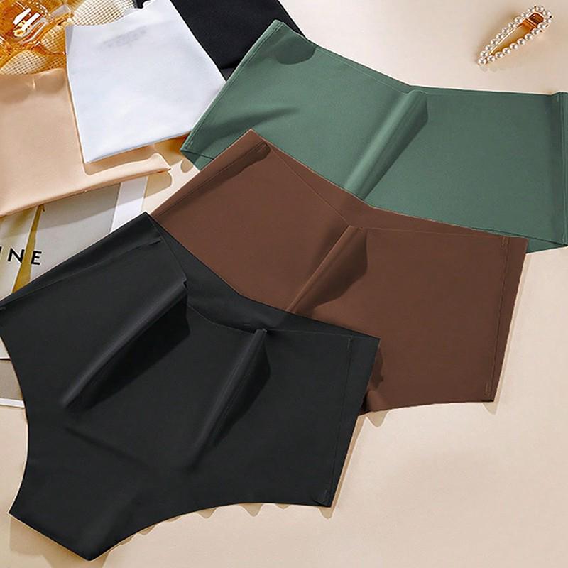 Women's High-Waist V-Shaped Seamless Ice Silk Hip-Lifting Triangle Panties