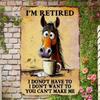 Horse Metal Wall Art Sign - Vintage Farmhouse Decor Funny Horse Coffee Cup Tin Plaque 8x12 Inch