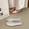 Umweltfreundliche Damen-Mesh-Slipper: Strand-Jelly-Flats mit Hohlgitter-Design