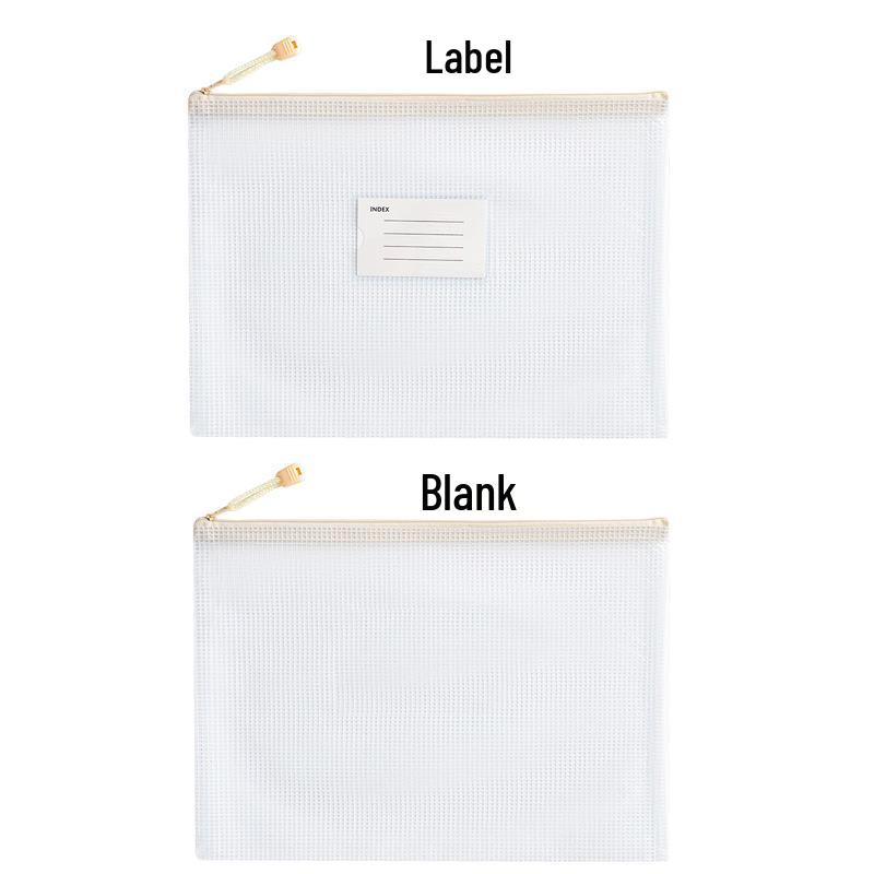 Geantă de Documente din Plasă PVC Impermeabilă cu Fermoar - Depozitare Dosare A4 pentru Studenți și Birou cu Imprimare Logo