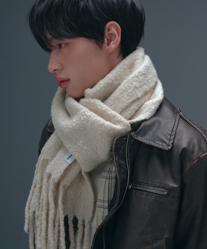 Lomaentinueo Soft Wool Muffler (Ivory)