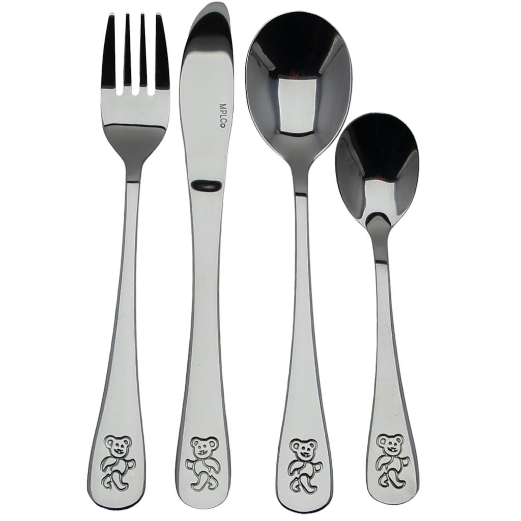 Children'S Cutlery Set Steel Spoon Fork Knife Spoon 4 Electric Set