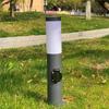 Stainless Steel Waterproof Lawn Light with Socket: Durable Cylindrical Outdoor Garden Decor