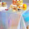 5PCS Waterproof Laser Disposable Tablecloth Rectangular Iridescent Tablecloth  Wedding