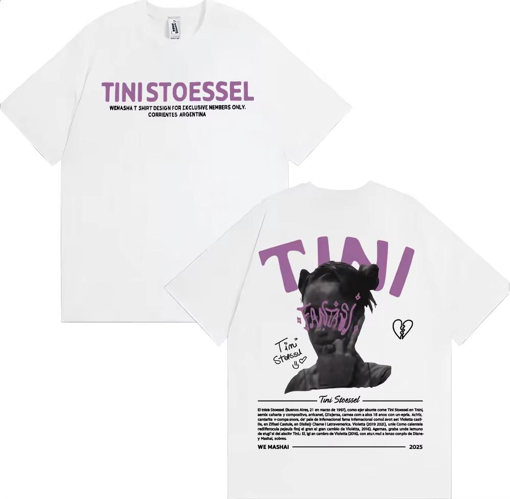 Rapper Tini Stoessel Cotton Unisexs Shirt Oversized La Triple T Futtura Album Graphics Summer Womens Y2k Streetwear Tshirt