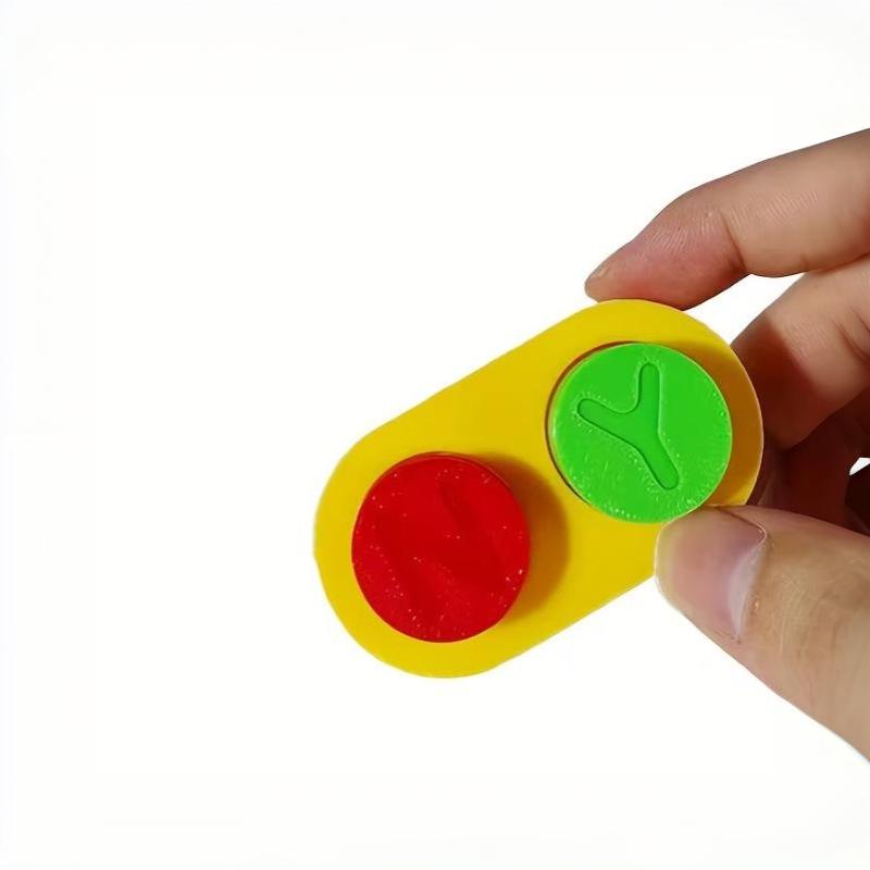 1 Pack 6.5Cm 3D Printed Eco-Friendly Pla,Yes No Button Fidget Toy, Novelty Desk Gadget