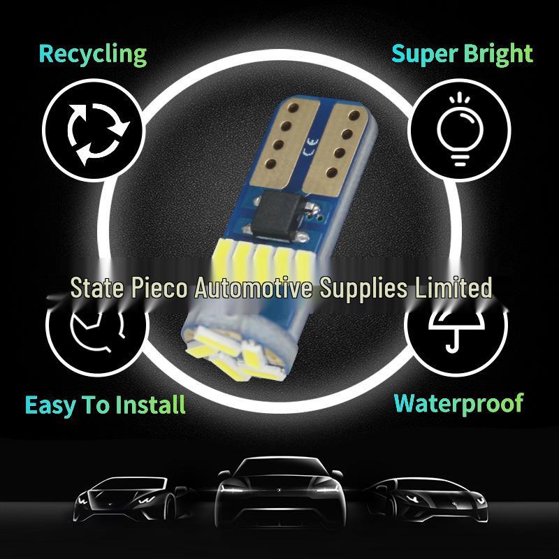 12V T10 W5W 194 LED Car Interior Reading Signal Light, 6000K 4014 15SMD 501K