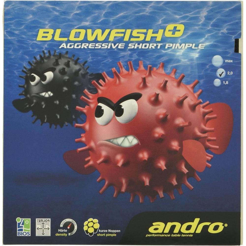 Andro Japan Andro Table Tennis Tension Table Soft Rubber Blowfish Plus 112265 Max Black
