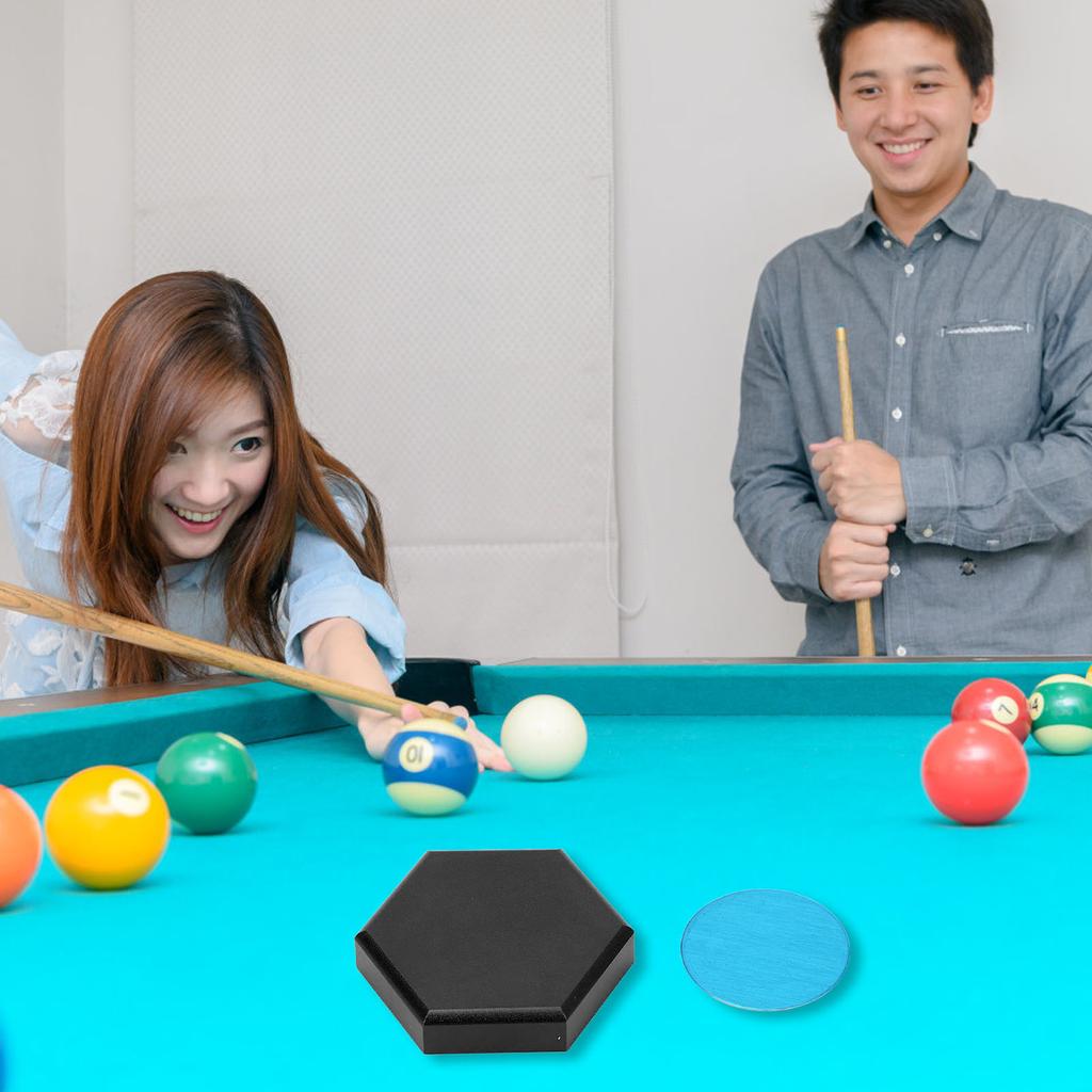 Billiard Chalk Case Magnetic Hexagonal Aluminum Single Section Pool Cue Chalk Box for Hexagonal Roun