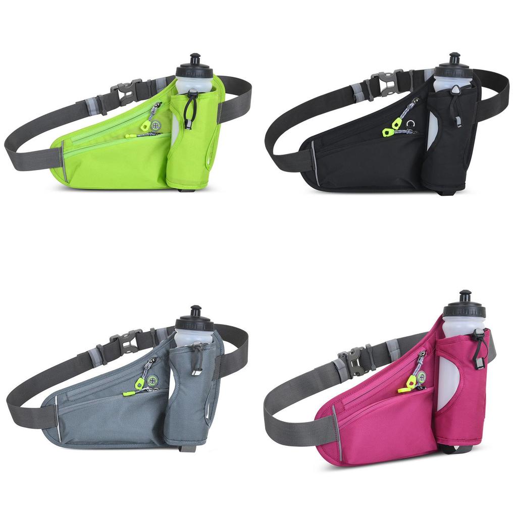 Outdoor Sports Waist Bag With Water Bottle Holder Waterproof Lightweight For Running And Cycling