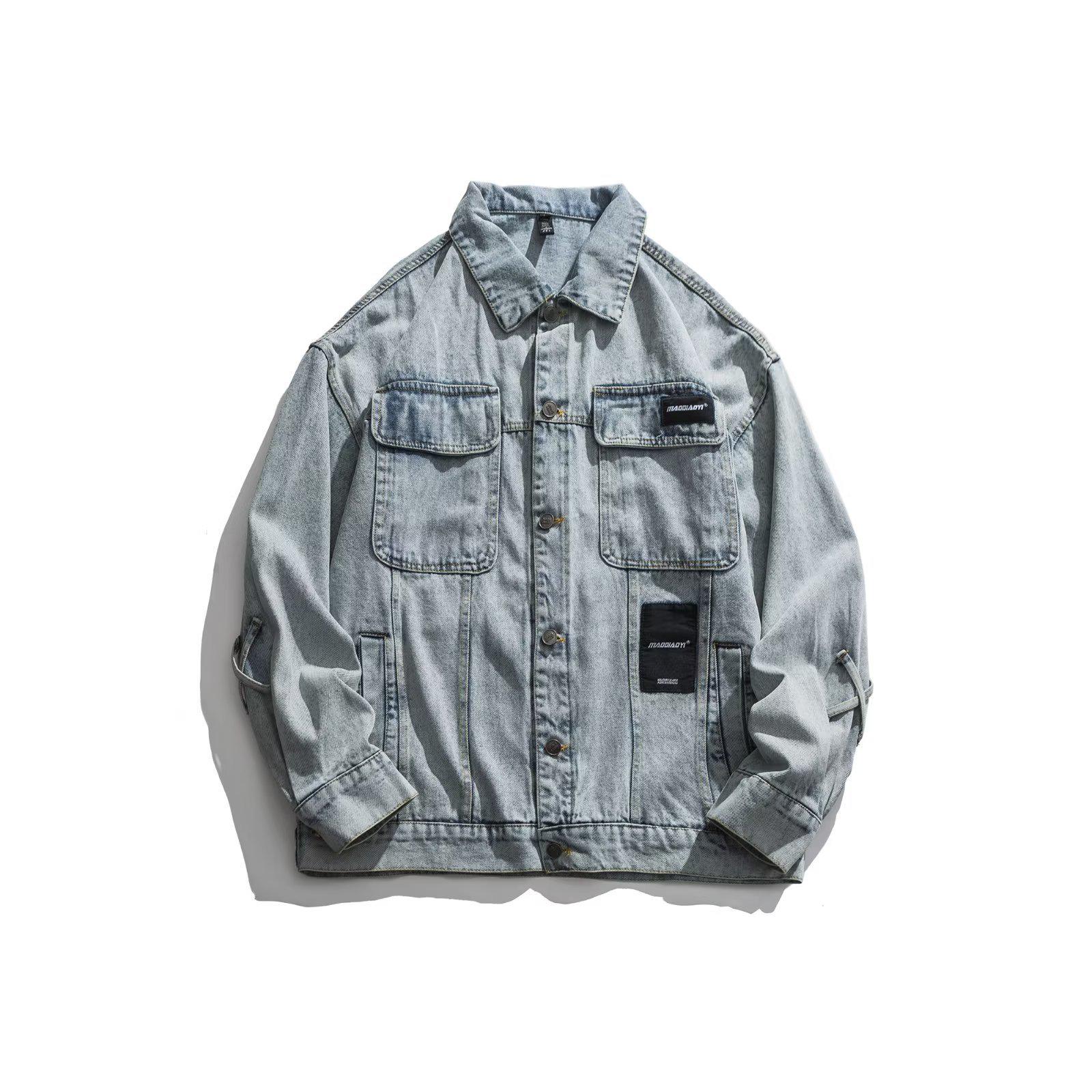 

Весна и осень 2024 Ретро корейская свободная джинсовая куртка для женщин 2XL синий