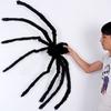 Giant Realistic Black Spider With Creepy Red Eyes Perfect For Halloween Decoration
