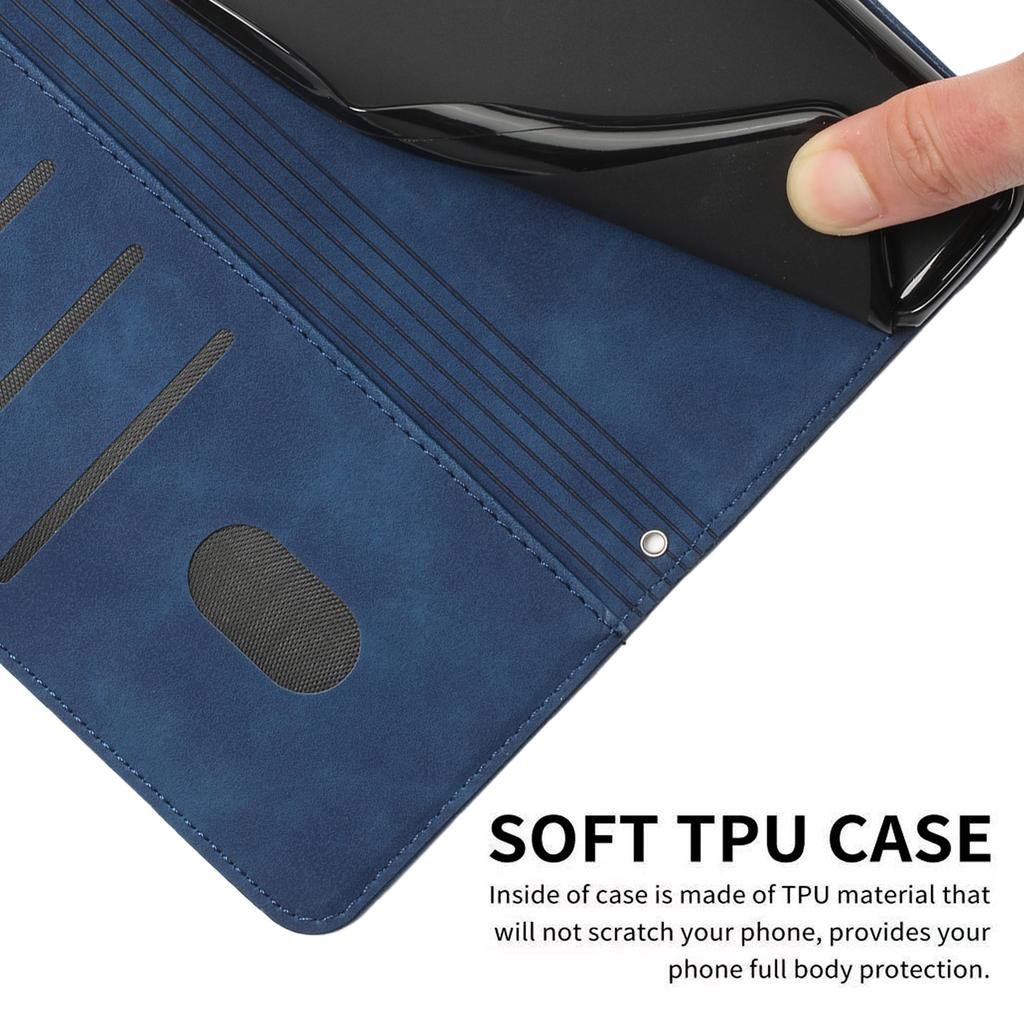 For Samsung Galaxy S24 Ultra Cell Phone Case Skin-touch Leather Wallet Protective Cover