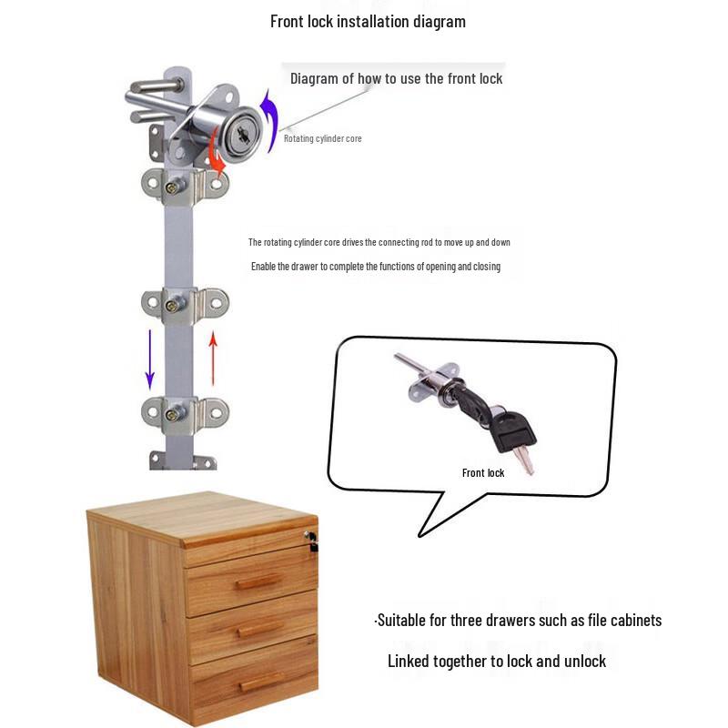 Fly.Globe Triple Drawer Cabinet Lock