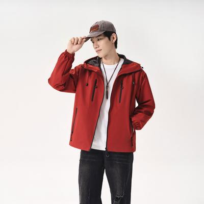 American Outdoor Professional Jacket Outdoor Mountaineering Waterproof Windproof Bright Colored Mountaineering Jacket Men's and Women's Hooded Jacket