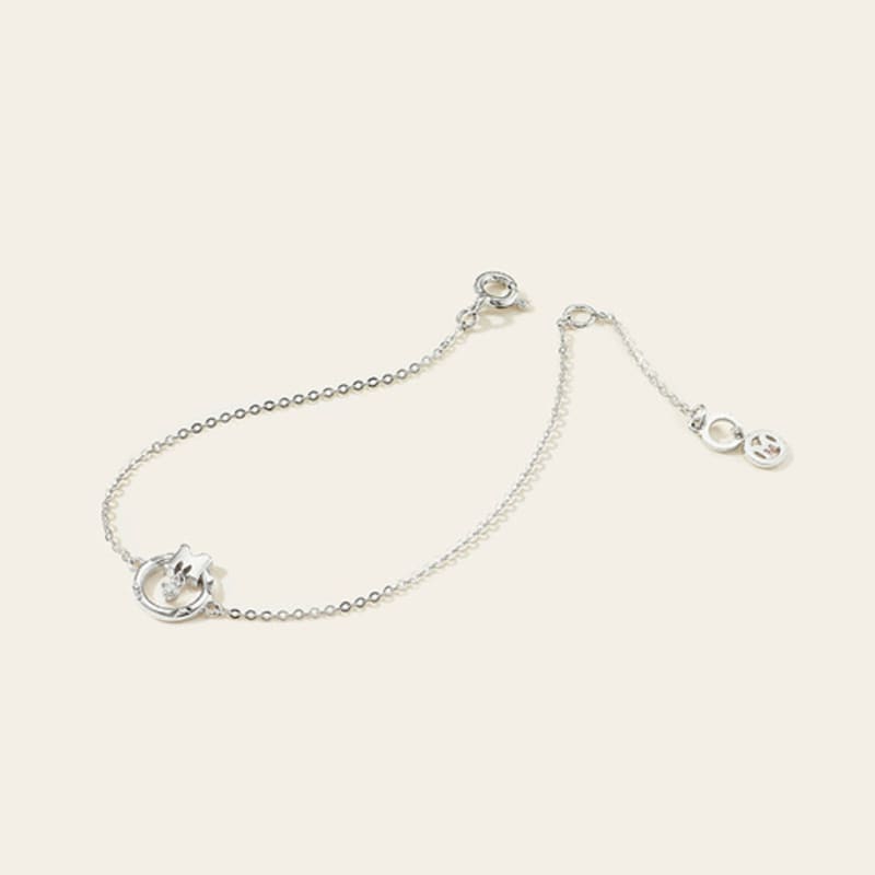 METROCITY JEWELRY M Basic Sterling Silver White Bracelet A231SB9216WPA