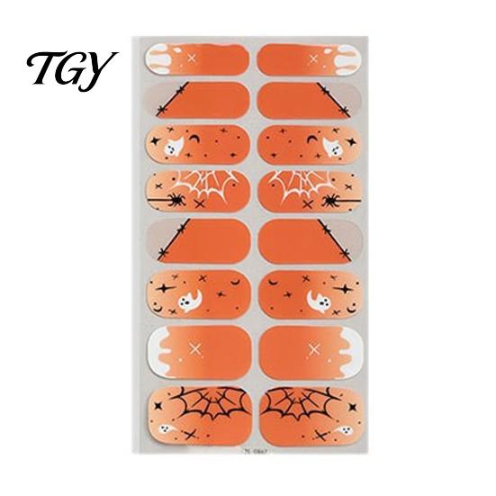 Spooky Nail Stickers Halloween Glow-in-the-Dark Stickers, Gothic Spider Web Ghost Manicure Decorative Art Decoration Decals, Accessories for